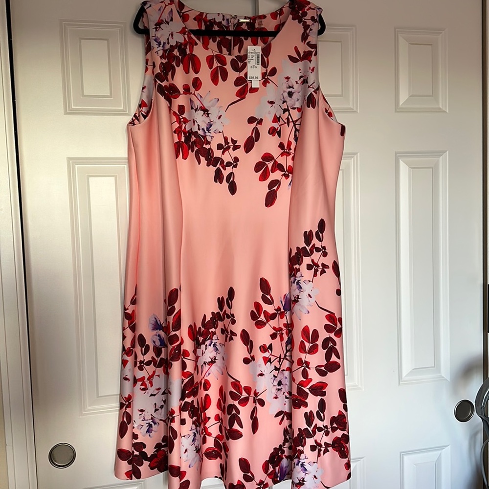 Cherry Blossom Fit and Flare Scuba Dress - NWT